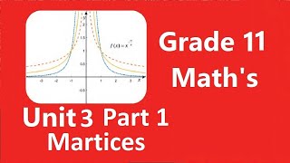 Grade 11 Maths Unit 3 Matrices Part 1  New Curriculum [upl. by Eilla]