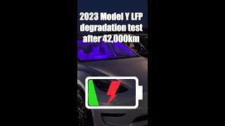 2023 Model Y LFP  RWD  battery degradation test after 42000km [upl. by Lucian]