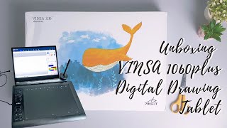 Unboxing VINSA 1060 Plus Digital Drawing Tablet  Shopee item Unboxing [upl. by Anerhs]