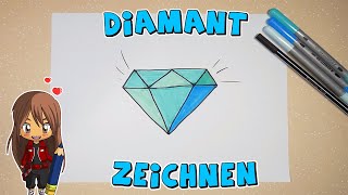 Diamant einfach malen für Kinder  ab 5 Jahren  Malen mit Evi  deutsch [upl. by Anahsed672]