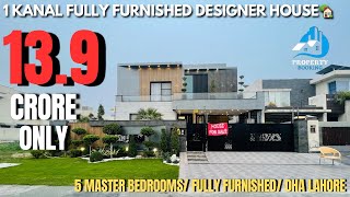 1 Kanal Fully Furnished Luxury Designer House 🏡 in DHA Lahore  Call Now 03030292114 [upl. by Gawain]