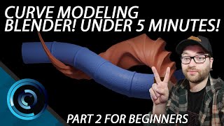 Curve Modeling in Blender  UNDER 4 MINUTES [upl. by Boniface]