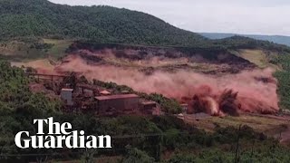 Terrifying moment of Brazil dam collapse caught on camera [upl. by Agna]