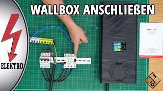 Wallbox anschließen  Eine Wallbox SELBST installieren  Wallbox anschließen Kabel 11kW [upl. by Ycnej447]