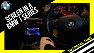 Installing A Double Din Screen Into My BMW 1 Series E81 DIY [upl. by Menzies]