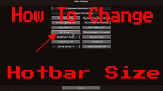 How to change Hotbar and Menu size in Minecraft Java Edition [upl. by Leonid]