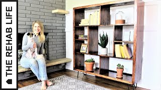 The MidCentury Modern Bookcase  Easy DIY Project [upl. by Jareb]