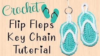 How to Crochet FlipFlops Keychain  DIY Crochet Keychain [upl. by Acinelav834]