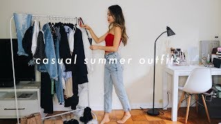 CASUAL SUMMER OUTFITS 🌞  summer fashion lookbook [upl. by Ennybor933]