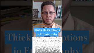 Thick Descriptions in Ethnography [upl. by Introc]