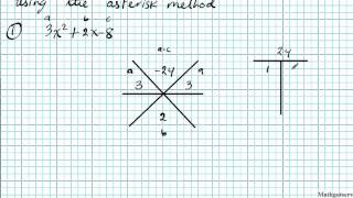 factoring the Asterisk method or Star Method [upl. by Chernow802]