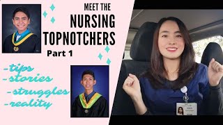 Meet the Nursing Topnotchers Part 1 tips stories struggles and reality [upl. by Waldemar]