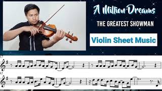 Free Sheet A Million Dream  The Greatest Showman Violin Sheet Music [upl. by Nilla907]