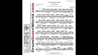 Drum Score  Gino Vannelli  I Just Wanna Stop Preview [upl. by Mitchell]