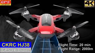 CKRC HJ38 GPS 4K Long Range Drone – Just Released [upl. by Becki]