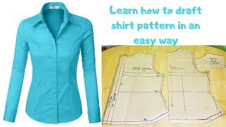 Pattern Drafting Demo Flared Pants [upl. by Ximenes]