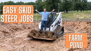 Watch This BEFORE You Dig Your Farm Pond  Easy Skid Steer Work [upl. by Niowtna120]