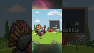 Gobble Gobble Song  Thanksgiving  Turkey  Kids Song  Short 3 childrenssong cartoon funny [upl. by Anyat]