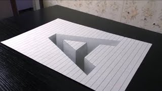 Dessiner un quotAquot en 3D trompelœil facilement [upl. by Sherman]