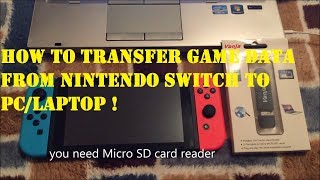 how to transfer data from nintendo switch to pc MicroSD card reader [upl. by Oak]