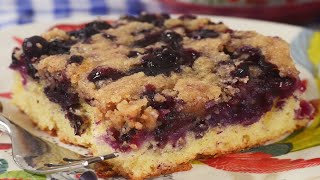 Blueberry Cake Recipe Demonstration  Joyofbakingcom [upl. by Brechtel]