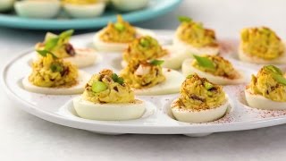 How to Make Fully Loaded Deviled Eggs  Appetizer Recipes  Allrecipescom [upl. by Broeker]