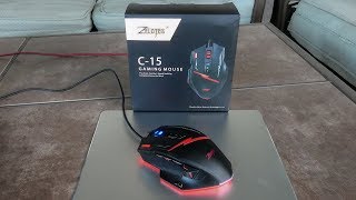 ZELOTES C15 MMO GAMING MOUSE UNDER 30 UNBOXING amp REVIEW [upl. by Novyaj]