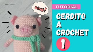 TUTORIAL Cerdito a crochet  Cerdito amigurumi  desde cero PARTE 1 [upl. by Magnuson]