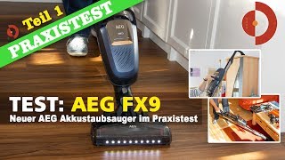 AEG FX9 Test  Akkustaubsauger Praxistest und Vergleich  Teil 1 [upl. by Sinaj]