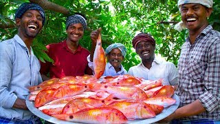 INDIAN GOAT FISH FRY  20 Kg Fish Fry with Flavoured Oil  Nagarai Meen Poriyal  Cooking In Village [upl. by Haynes911]