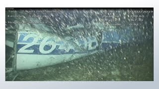 Emiliano Sala underwater plane footage shows body now confirmed as Sala in the wreckage [upl. by Ellehcsor]