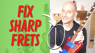 How To Fix Sharp Frets amp Fret Sprout Guitar Setup 101 [upl. by Quarta902]