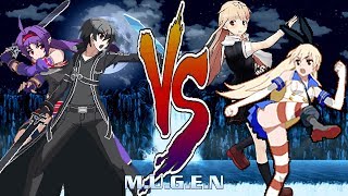 【LINGLE】Kirito and Yuuki VS Shimakaze amp Yuudachi Kai Ni Sword Art Online X KanColle【MUGEN BATTLE】 [upl. by Marchelle]