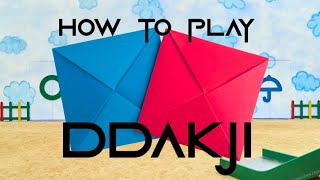 HOW TO PLAY DDAKJI  3 STEPS TO FLIP YOUR SQUARE 🟦🙃🟥 FROM NETFLIX SERIES SQUID GAME [upl. by Hailed]