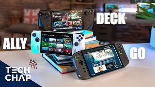 Steam Deck OLED vs ROG Ally vs Legion Go  BEST Gaming Handheld in 2024 [upl. by Nerrot413]