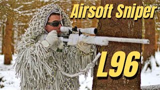 Airsoft War  L96 Snow Snipers at Section8 Scotland HD [upl. by Eiramrefinnej]