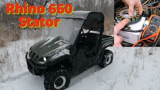 Yamaha Rhino 660 UTV Stator Replacement  How to DiagnoseReplace [upl. by Annohs]