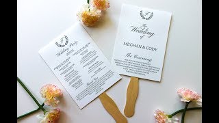 How To Assemble Wedding Program Fans [upl. by Eniruam]