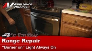 GE Stove Repair  Burner Light Always On  Infinite Switch [upl. by Ulberto]