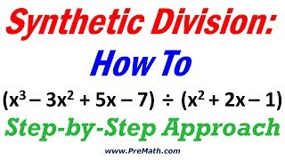 Synthetic Division How To Quick and Easy Technique [upl. by Ahsilet]