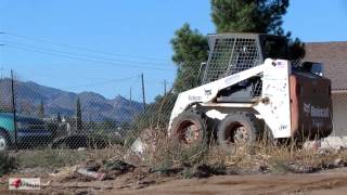 Bobcat 753 Skid Steer Working on New Home Lot [upl. by Willetta496]