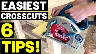 Circular Saw Basics EASIEST CROSSCUTS 6 TIPS For Fastest Easiest Circular Saw Crosscuts [upl. by Keir]