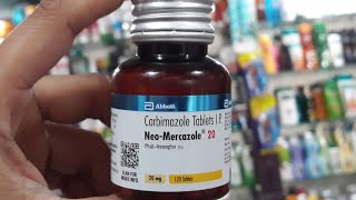 NeoMercazole 20mg tablet  Carbimazole tablet usedoseside effects पूरी जानकारी हिंदी में । [upl. by Steve922]