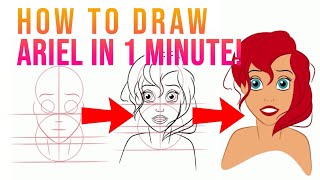 How to draw Ariel step by step  SHORTS [upl. by Eilsehc]