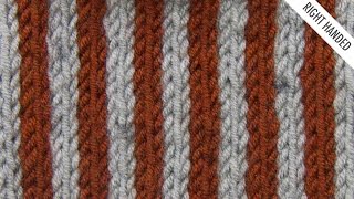 The Simple Vertical Stripes Stitch  Knitting Stitch 528  Right Handed [upl. by Notnek]