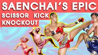 Saenchais Epic Flying ScissorKick Knockout [upl. by Candice]