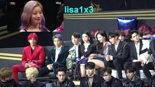 181214 BTS Seventeen Wanna One reaction to Twice FULL Song of the year MAMA 2018 [upl. by Lynsey]