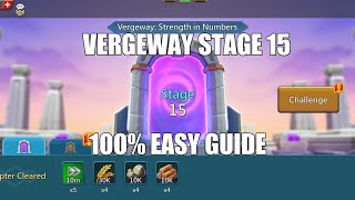 Lords mobile Vergeway Stage 15Vergeway Strength In Numbers Stage 15 Easiest Guide [upl. by Burgess715]