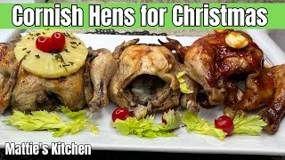 Three Ways to Cook a Cornish Hen for Christmas  Cornish Hen Recipe  Matties Kitchen [upl. by Ztnahc]