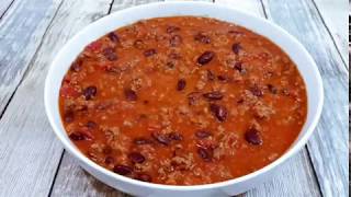 Chilli Con Carne Recipe  BritishMinced Meat With Red Kidney Beans [upl. by Cadmarr]